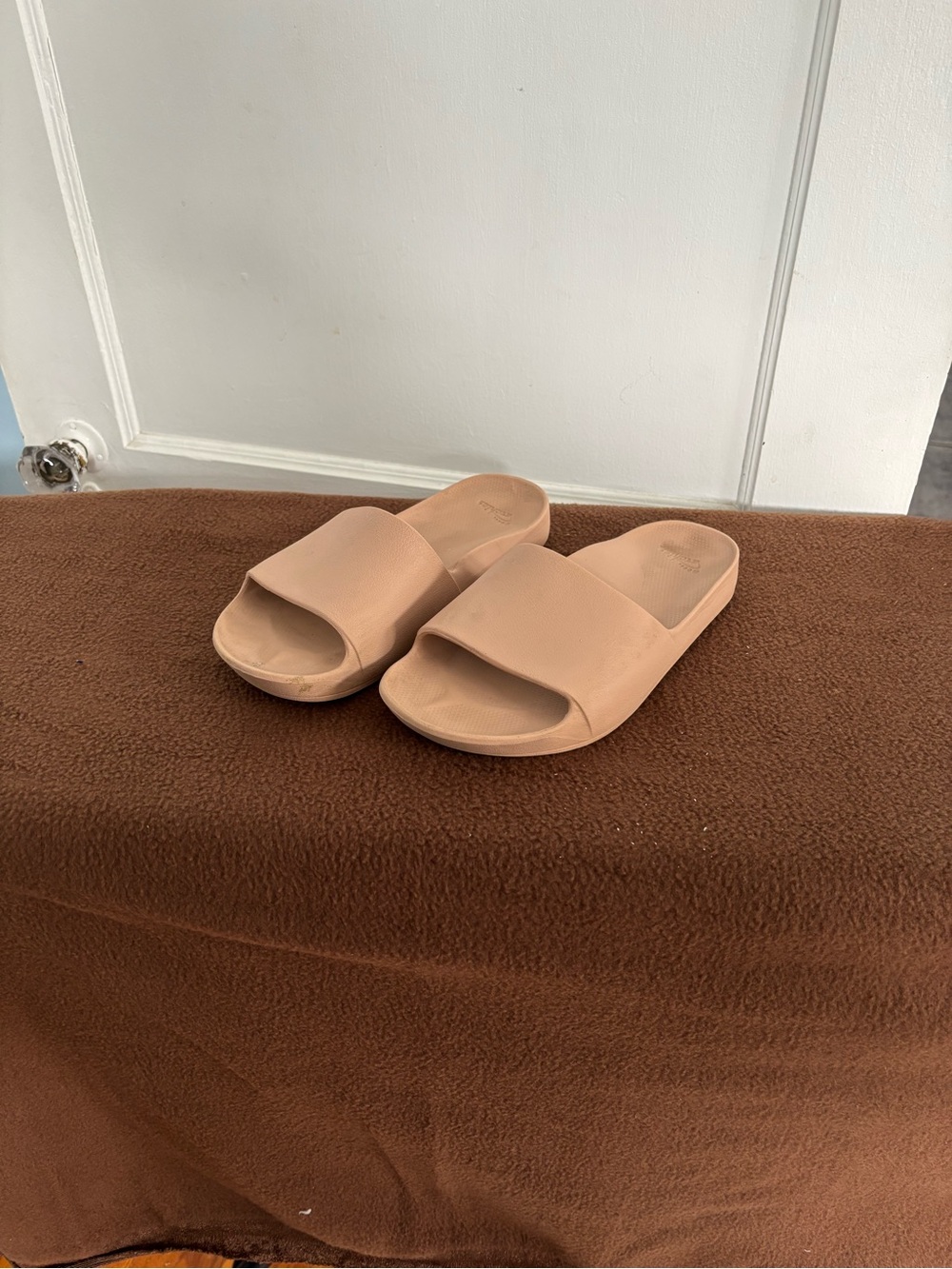 Neutral Nude Slide Sandals for Women - Comfortable Everyday Slip-Ons